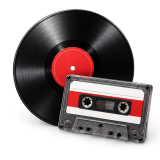 Audiokassetten, Tonbänder und Schallplatten