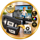 Premium-Aufbereitung VHS-VHS-C-Bildschirm-MP4-symbol